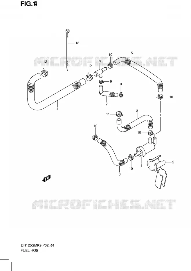 BRANDSTOFSLANG Suzuki MOTO 125 DR 2010  DR125SML0