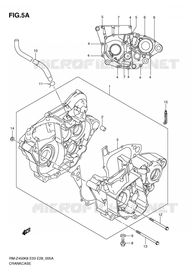 CARTER (RM-Z450L1) Suzuki MOTO 450 RM-Z 2011  RM-Z450L1(E3/E28)
