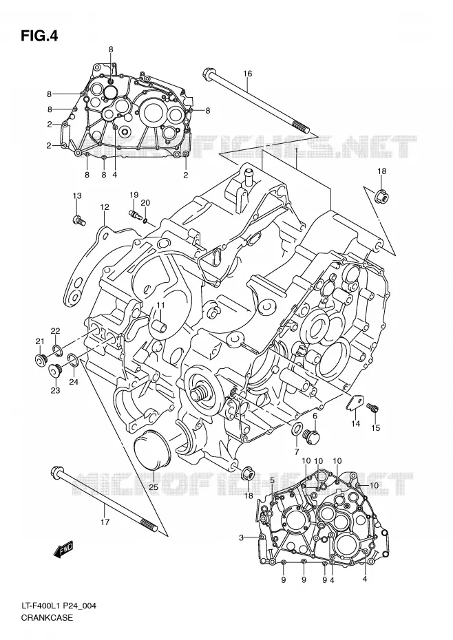 CASING Suzuki QUAD 400 KINGQUAD 2011  LT-F400L1(P24)