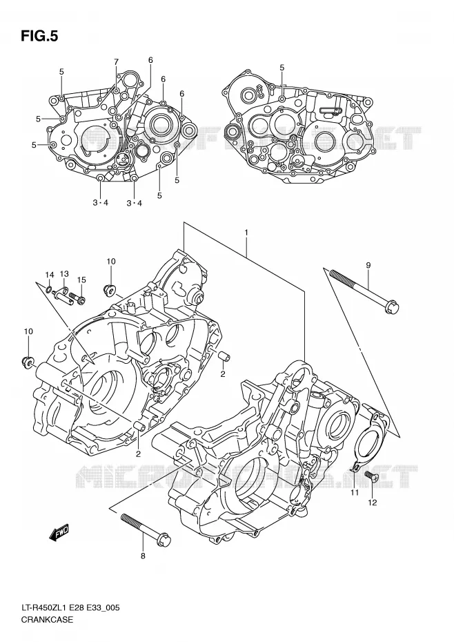 CASING Suzuki QUAD 450 QUADRACER 2011  LT-R450L1(E28/E33)