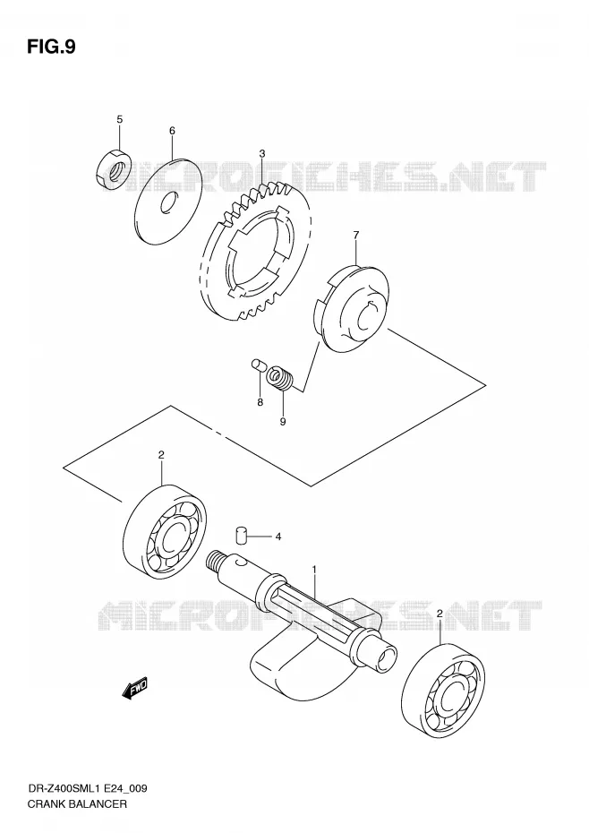 CRANK BALANCER Suzuki MOTO 400 DR-Z 2011  DR-Z400SML1(E24)