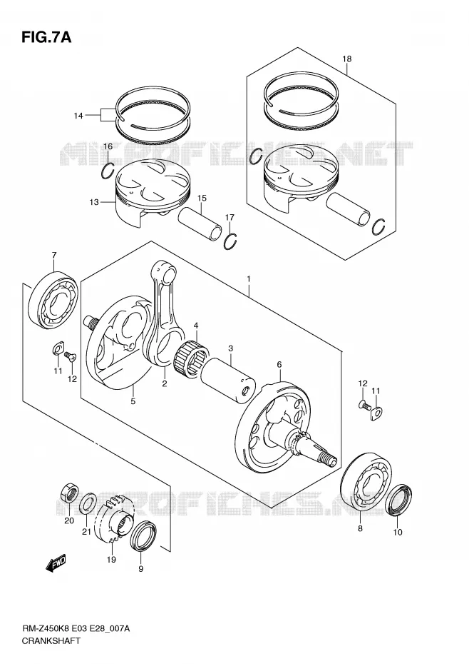 KRUKAS (RM-Z450L1) Suzuki MOTO 450 RM-Z 2011  RM-Z450L1(E3/E28)