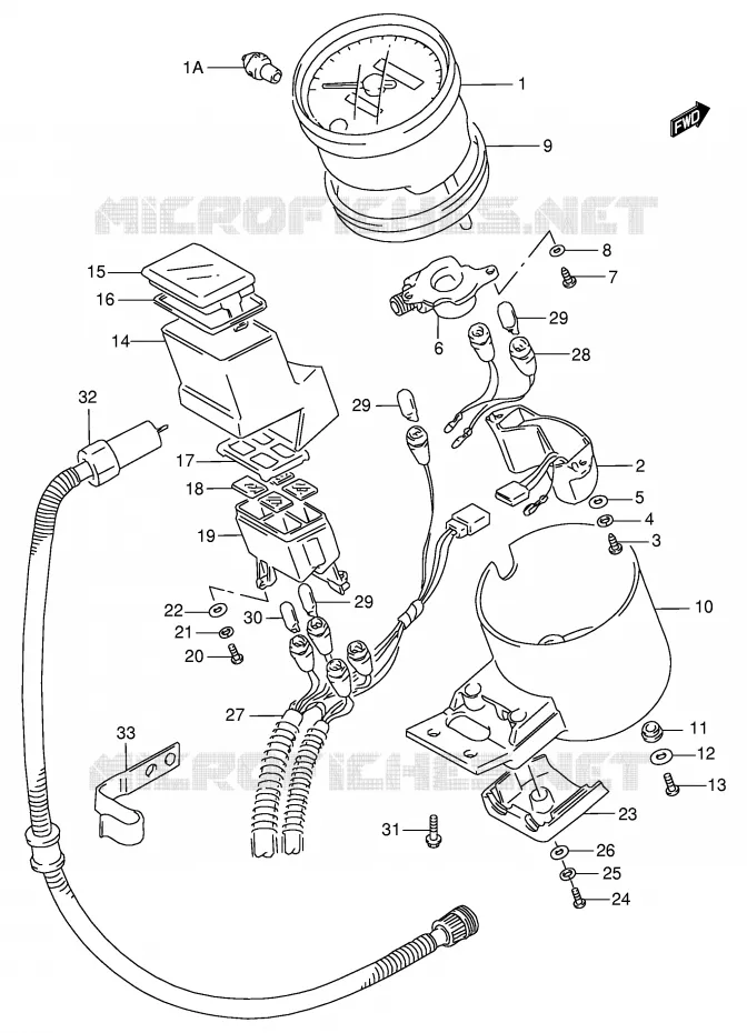SNELHEIDSMETER (MODELE T/V) Suzuki MOTO 600 INTRUDER 1995  VS600GLUS(E2)