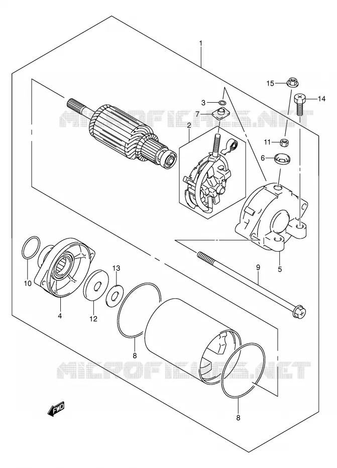 STARTMOTOR Suzuki MOTO 1300 HAYABUSA 2000  GSX1300RU2Y(E2)