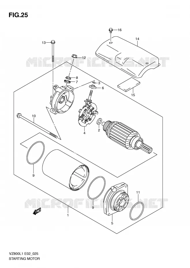 STARTMOTOR Suzuki MOTO 800 MARAUDER 2011  VZ800L1(E2)
