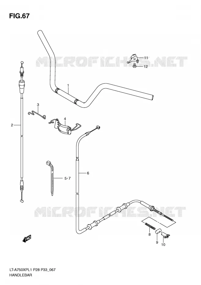 STUUR Suzuki QUAD 750 KINGQUAD 2011  LT-A750XPL1(P28/P33)