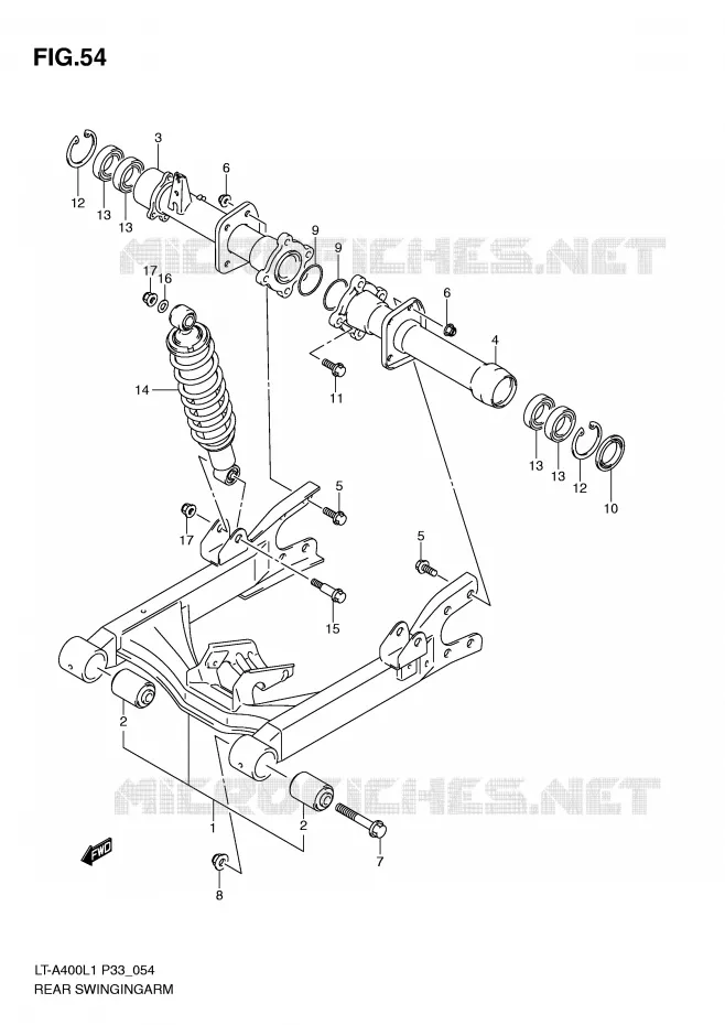 SWINGARM Suzuki QUAD 400 KINGQUAD 2011  LT-A400L1(P33)