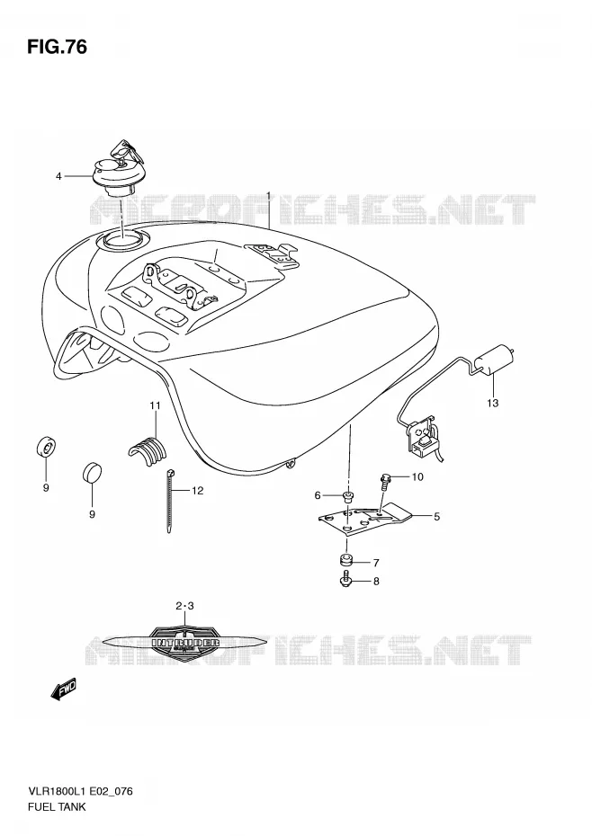 BENZINETANK (VLR1800TL1 E19) Suzuki MOTO 1800 INTRUDER 2011  VLR1800L1(E2)