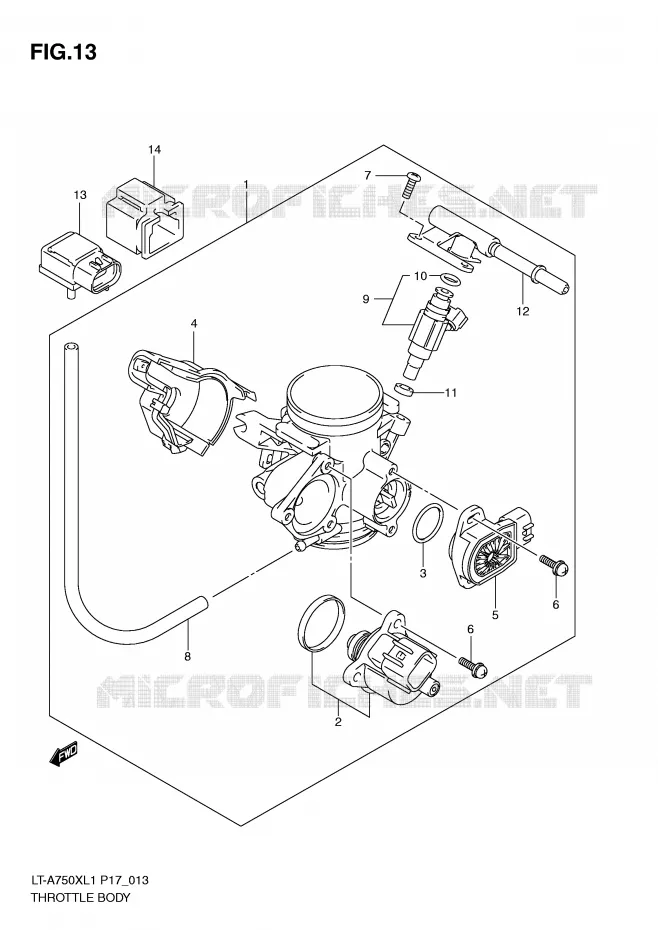 BRANDSTOFINJECTIE ASSY Suzuki QUAD 750 KINGQUAD 2011  LT-A750XL1(P17)