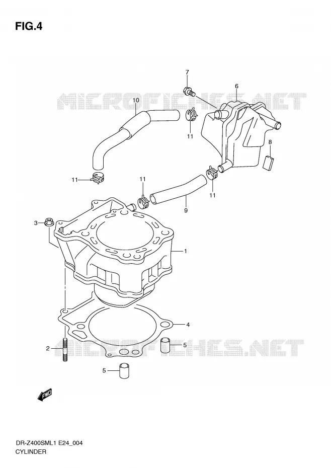 CILINDER Suzuki MOTO 400 DR-Z 2011  DR-Z400SML1(E24)
