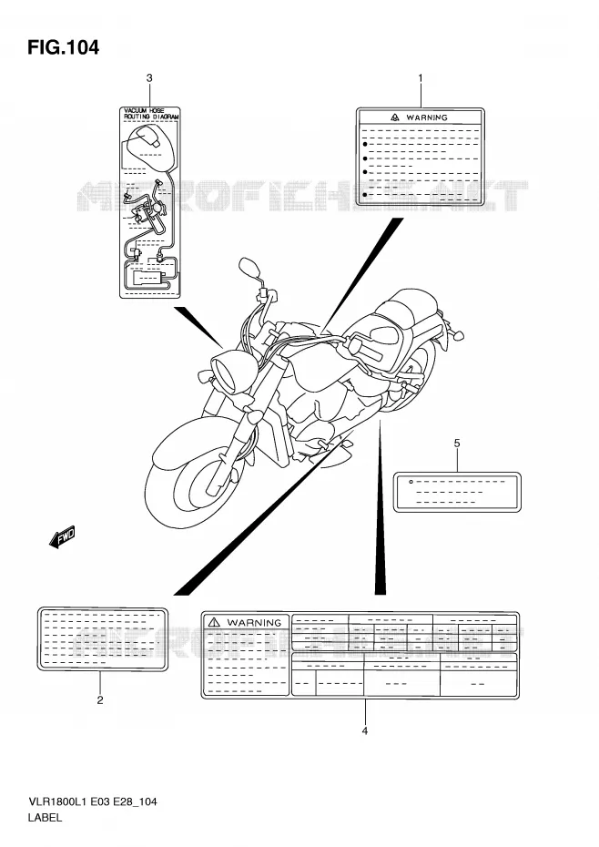 ETIKET (VLR1800TL1 E33) Suzuki MOTO 1800 BOULEVARD 2011  VLR1800TL1(E3/E28)