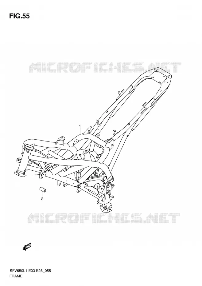FRAME (SFV650L1 E33) Suzuki MOTO 650 GLADIUS 2011  SFV650L1(E3/E28)