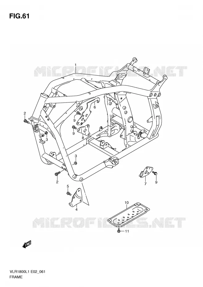 FRAME Suzuki MOTO 1800 INTRUDER 2011  VLR1800TL1(E2)