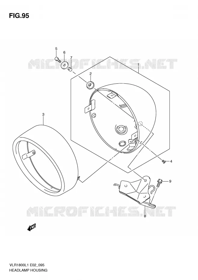 HEADLIGHT BOWL Suzuki MOTO 1800 INTRUDER 2011  VLR1800L1(E2)