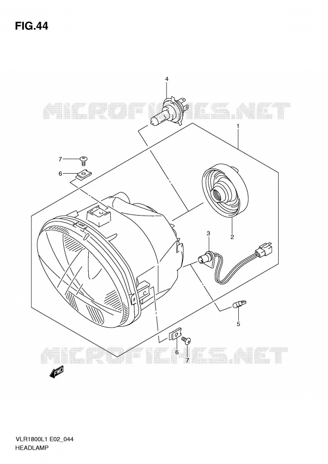 KOPLAMP Suzuki MOTO 1800 INTRUDER 2011  VLR1800UFL1(E2)