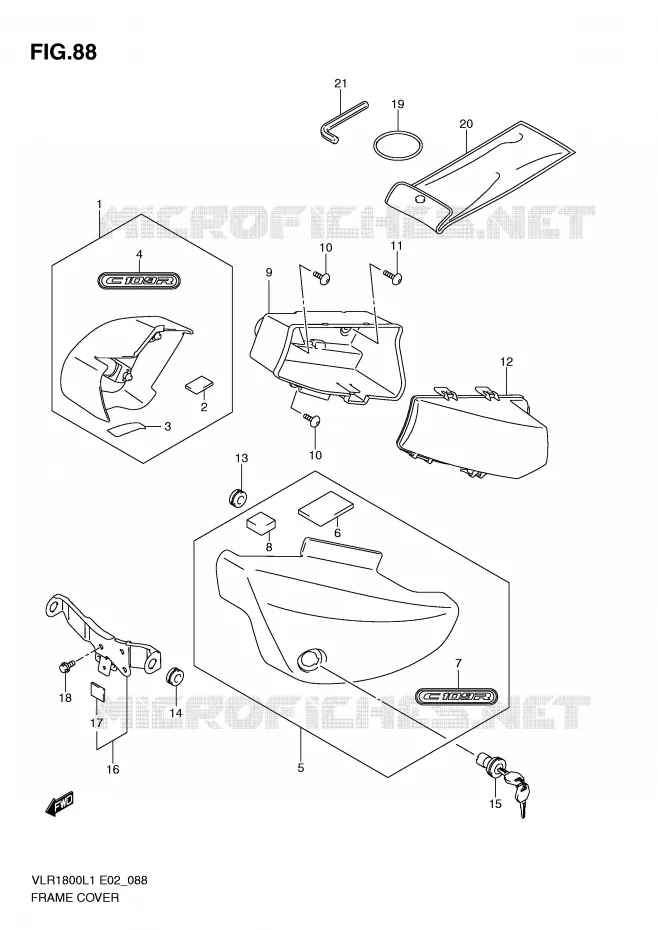 KUIP (VLR1800L1 E24) Suzuki MOTO 1800 INTRUDER 2011  VLR1800L1(E2)