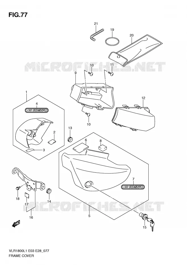 KUIP (VLR1800L1 E28) Suzuki MOTO 1800 BOULEVARD 2011  VLR1800TL1(E3/E28)