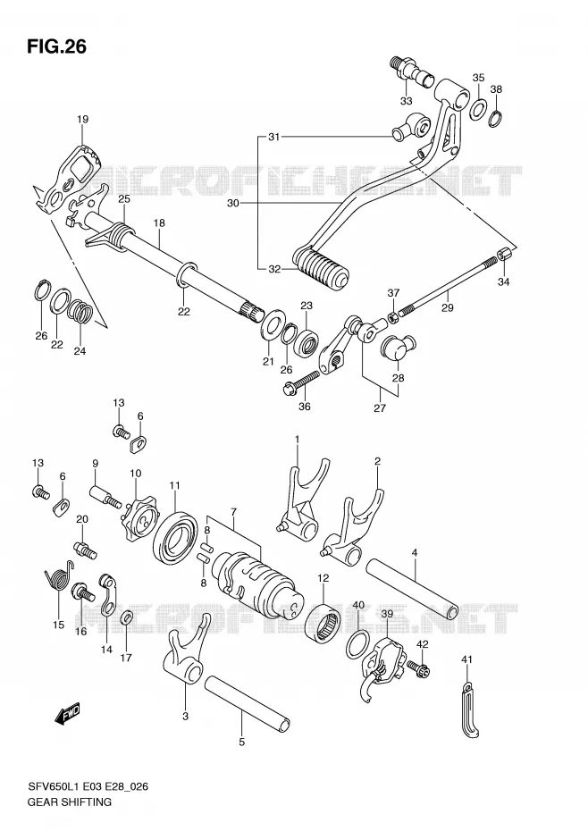 SCHAKELEN ASSY Suzuki MOTO 650 GLADIUS 2011  SFV650AL1(E3/E28)