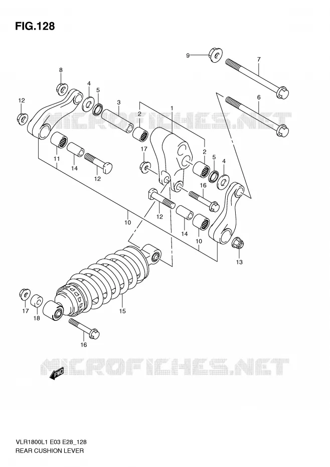 SCHOKBREKER AANEENSCHAKELING (VLR1800TL1 E33) Suzuki MOTO 1800 INTRUDER 2011  VLR1800TL1(E3/E28)