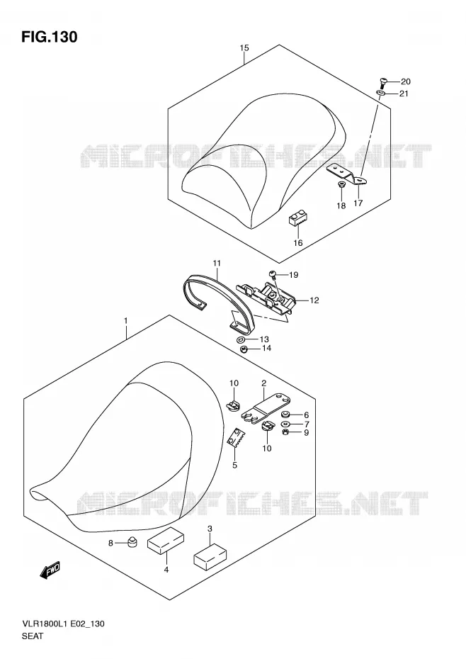 SEAT (VLR1800TL1 E24) Suzuki MOTO 1800 INTRUDER 2011  VLR1800UFL1(E2)