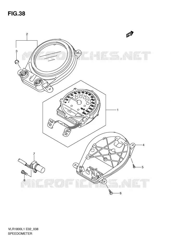 SNELHEIDSMETER (VLR1800L1 E19) Suzuki MOTO 1800 INTRUDER 2011  VLR1800L1(E2)