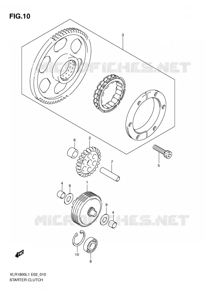 STARTMOTOR CLUTCH Suzuki MOTO 1800 INTRUDER 2011  VLR1800UFL1(E2)