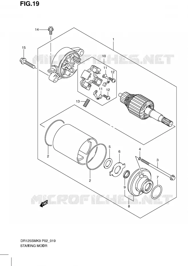 STARTMOTOR Suzuki MOTO 125 DR 2010  DR125SML0