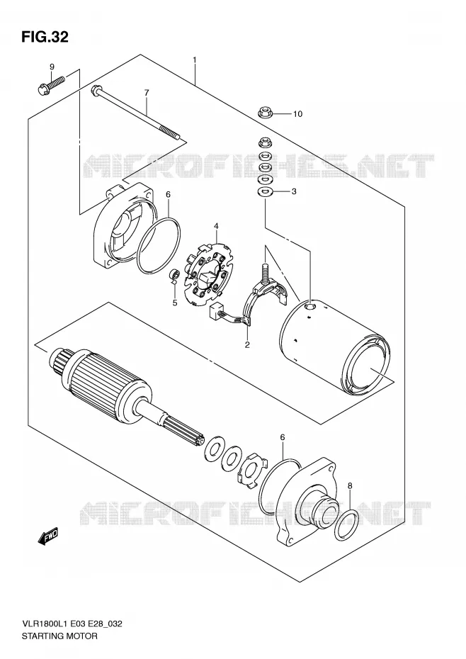 STARTMOTOR Suzuki MOTO 1800 INTRUDER 2011  VLR1800TL1(E3/E28)
