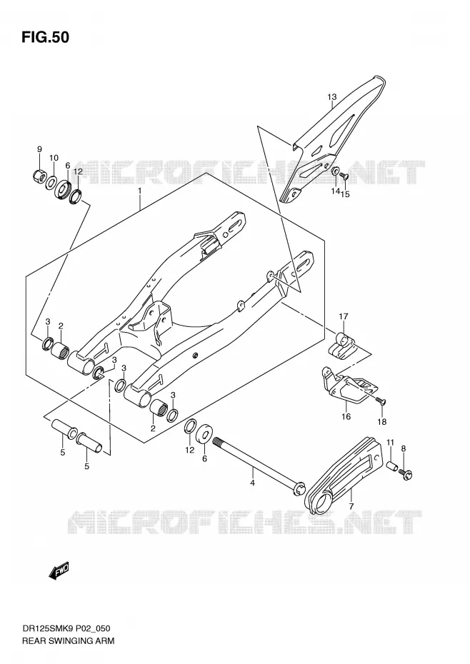 SWINGARM Suzuki MOTO 125 DR 2010  DR125SML0