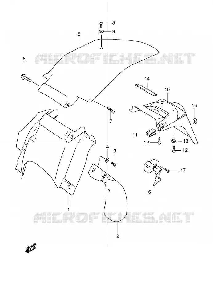 ACHTERSPATBORD Suzuki MOTO 250 DR 2000  DR250RY(E24)