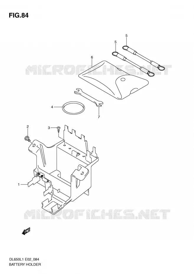 BATTERIJHOUDER Suzuki MOTO 650 V-STROM 2011  DL650L1(E2)