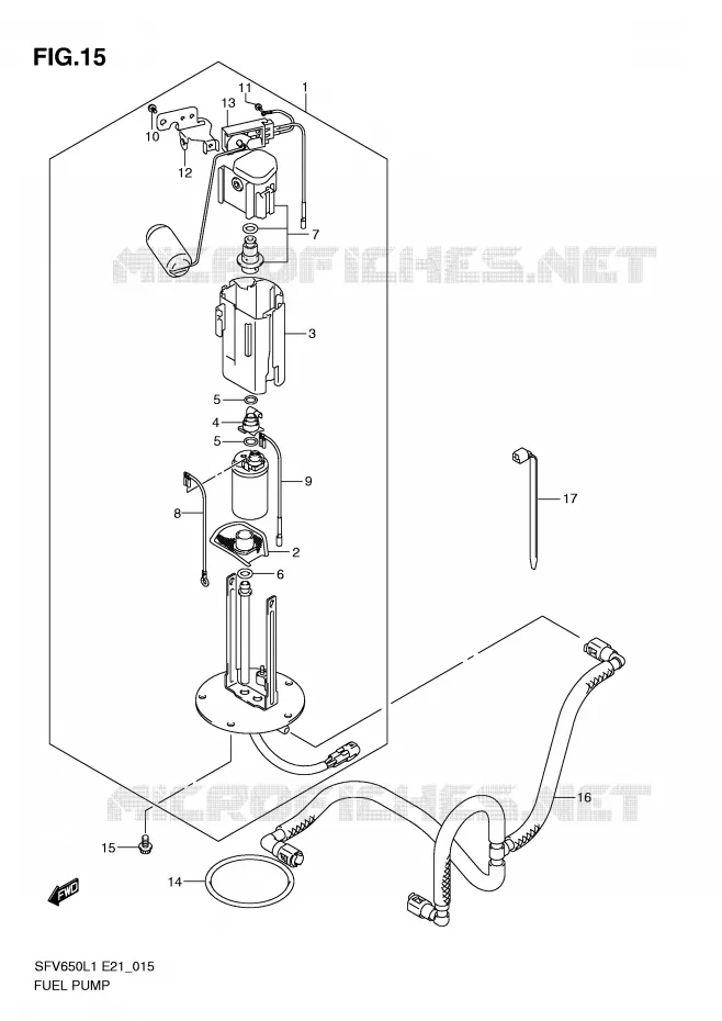 BENZINE POMP Suzuki MOTO 650 GLADIUS 2011  SFV650L1(E21)