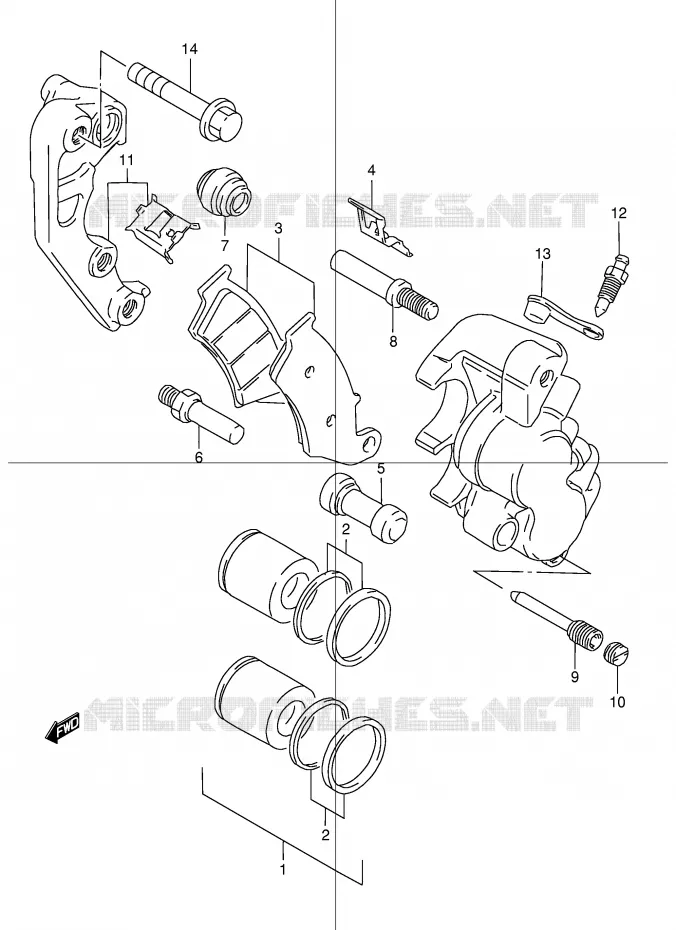 FRONT CALIPER Suzuki MOTO 250 DR 2000  DR250RY(E24)