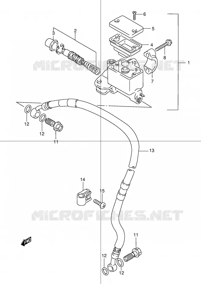 FRONT HOOFDREMCILINDER Suzuki MOTO 250 DR 1999  DR250RX(E24)
