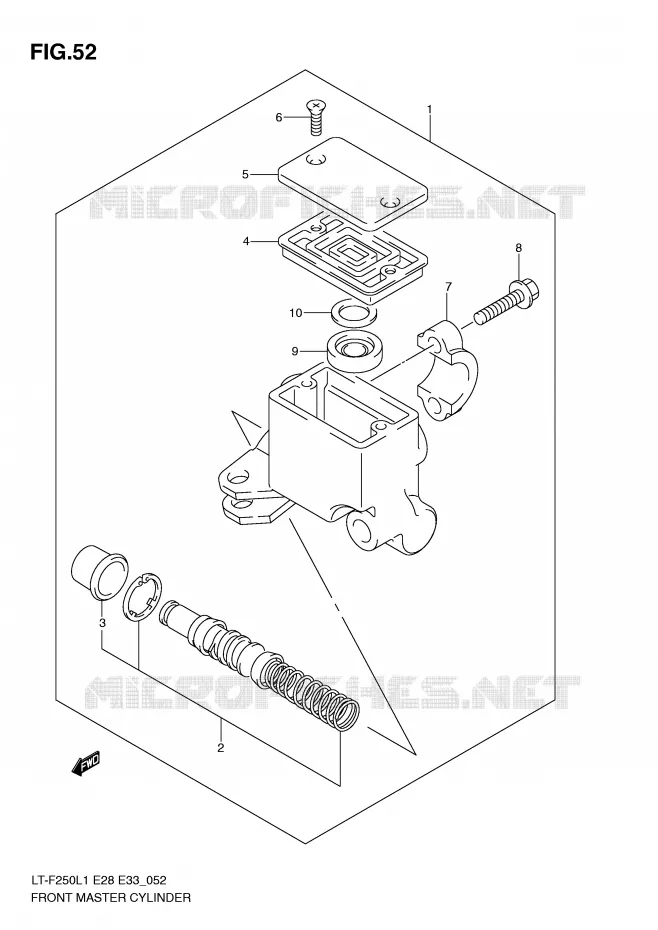 FRONT HOOFDREMCILINDER Suzuki QUAD 250 OZARK 2011  LT-F250L1(E28/E33)