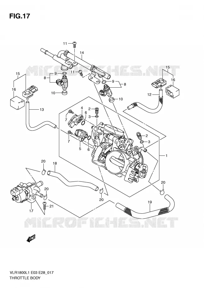 GASKLEPHUIS (VLR1800TL1 E28) Suzuki MOTO 1800 INTRUDER 2011  VLR1800TL1(E3/E28)