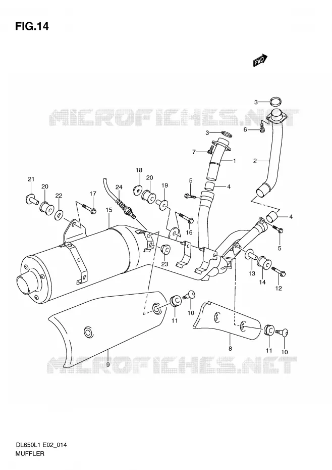 GELUIDDEMPER Suzuki MOTO 650 V-STROM 2011  DL650UEL1(E2)