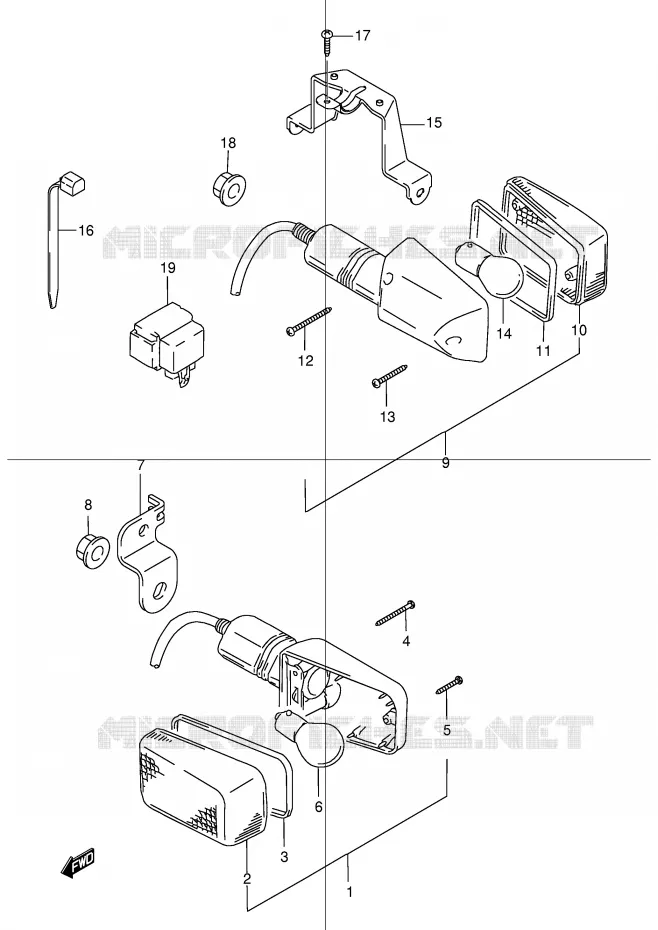 INDICATOREN Suzuki MOTO 250 DR 1998  DR250RW(E24)