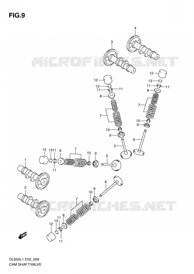 NOKKENAS - VALVES Suzuki MOTO 650 V-STROM 2011  DL650L1(E2)