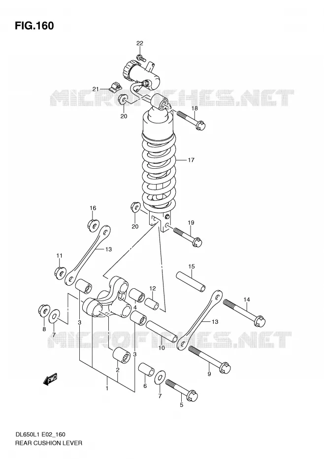 SCHOKBREKER AANEENSCHAKELING Suzuki MOTO 650 V-STROM 2011  DL650L1(E2)