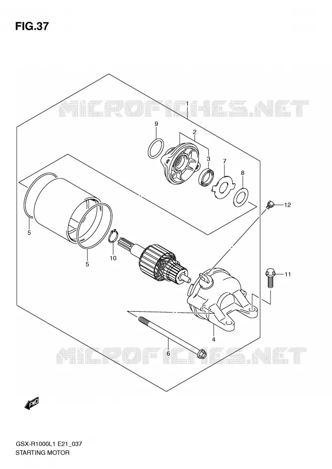 STARTMOTOR Suzuki MOTO 1000 GSX-R 2011  GSX-R1000L1(E21)