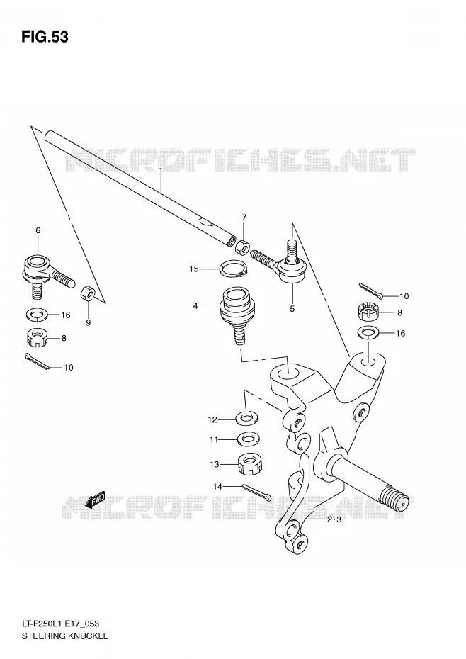 STUURINRICHTINGS - HUB Suzuki QUAD 250 OZARK 2011  LT-F250L1(E17)