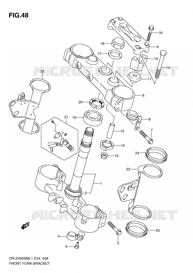 STUURPEN Suzuki MOTO 400 DR-Z 2011  DR-Z400SML1(E24)