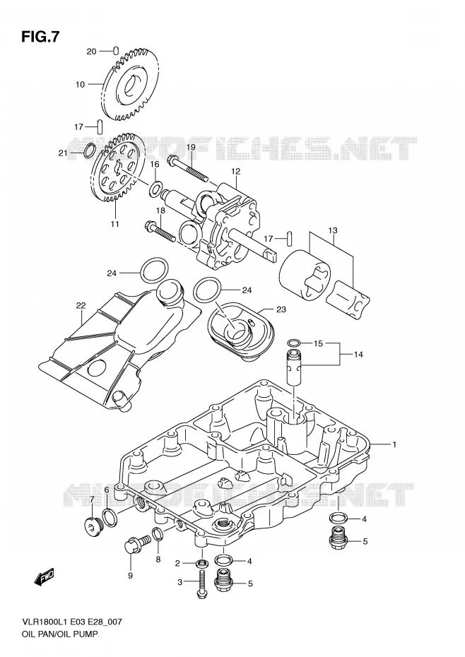 SUMP - OLIEPOMP  Suzuki MOTO 1800 BOULEVARD 2011  VLR1800TL1(E3/E28)