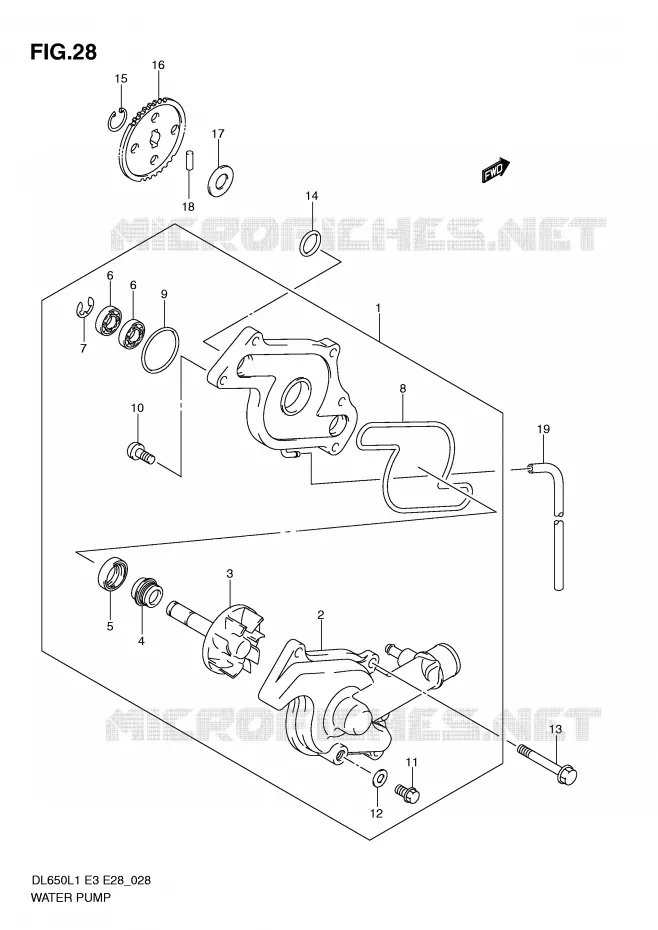 WATERPOMP Suzuki MOTO 650 V-STROM 2011  DL650AL1(E3)