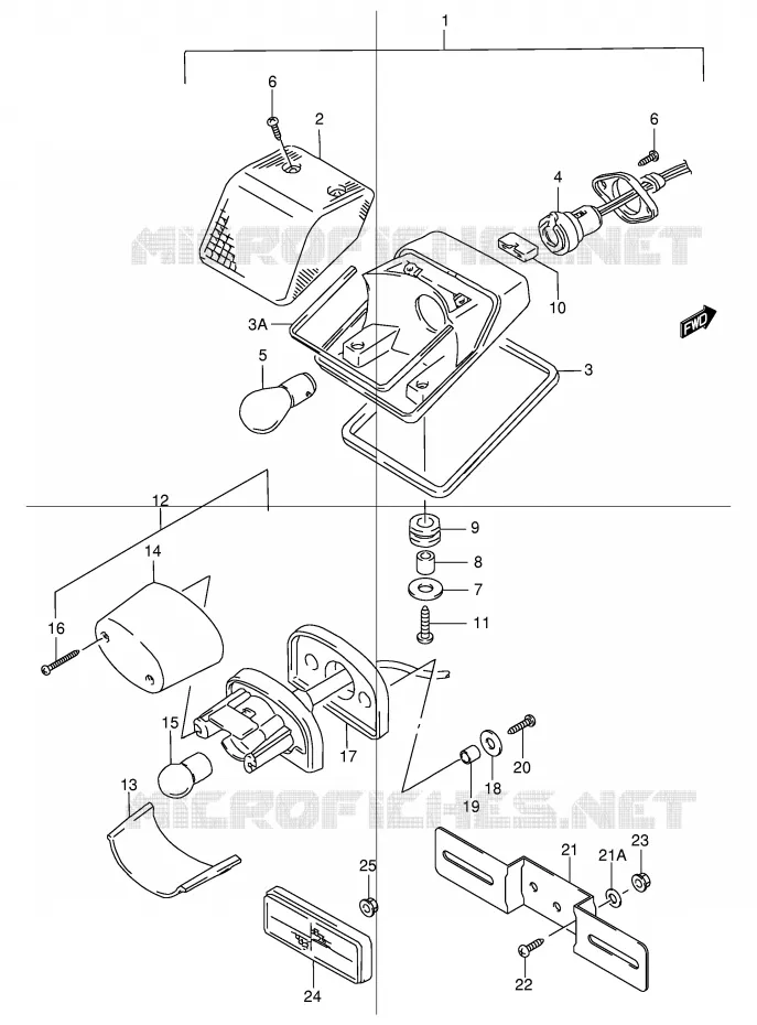 ACHTERLICHT Suzuki MOTO 250 DR 1999  DR250RX(E24)