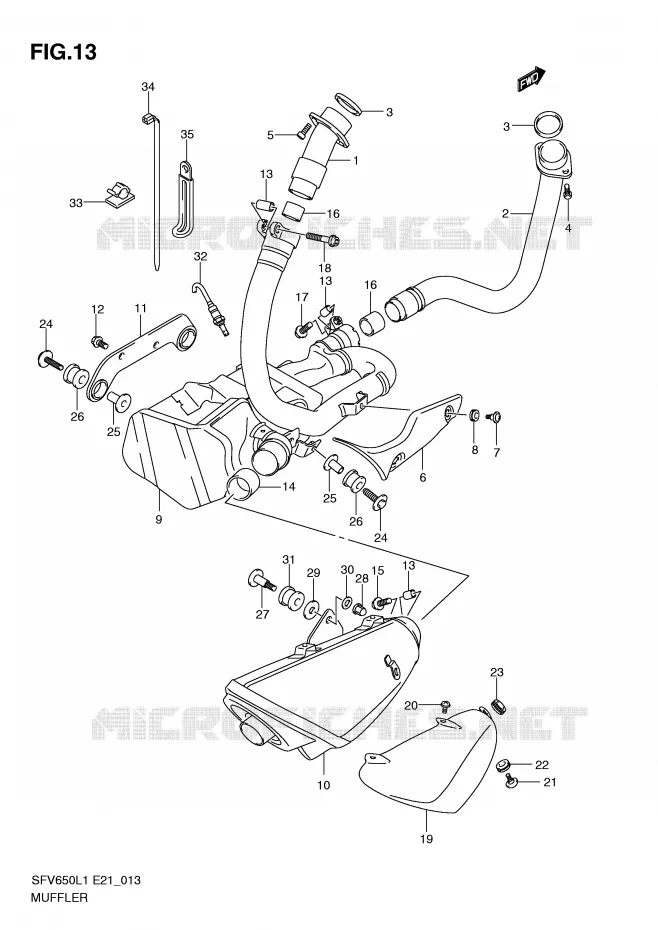 GELUIDDEMPER Suzuki MOTO 650 GLADIUS 2011  SFV650AL1(E21)