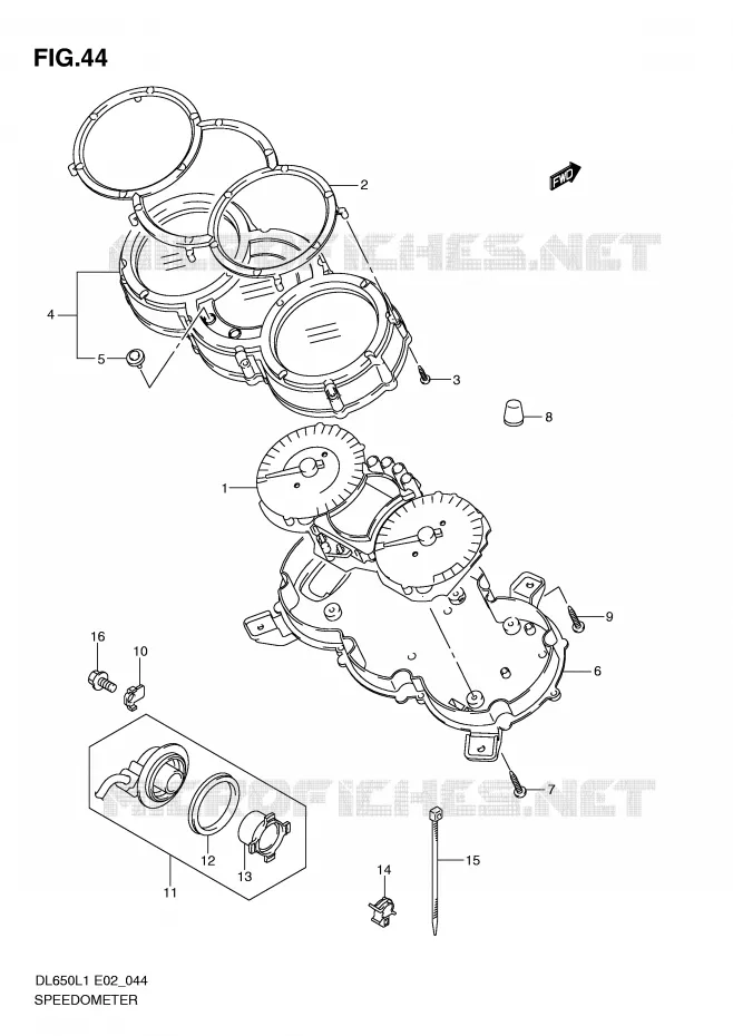 SNELHEIDSMETER (DL650L1 E19) Suzuki MOTO 650 V-STROM 2011  DL650AUEL1(E2)