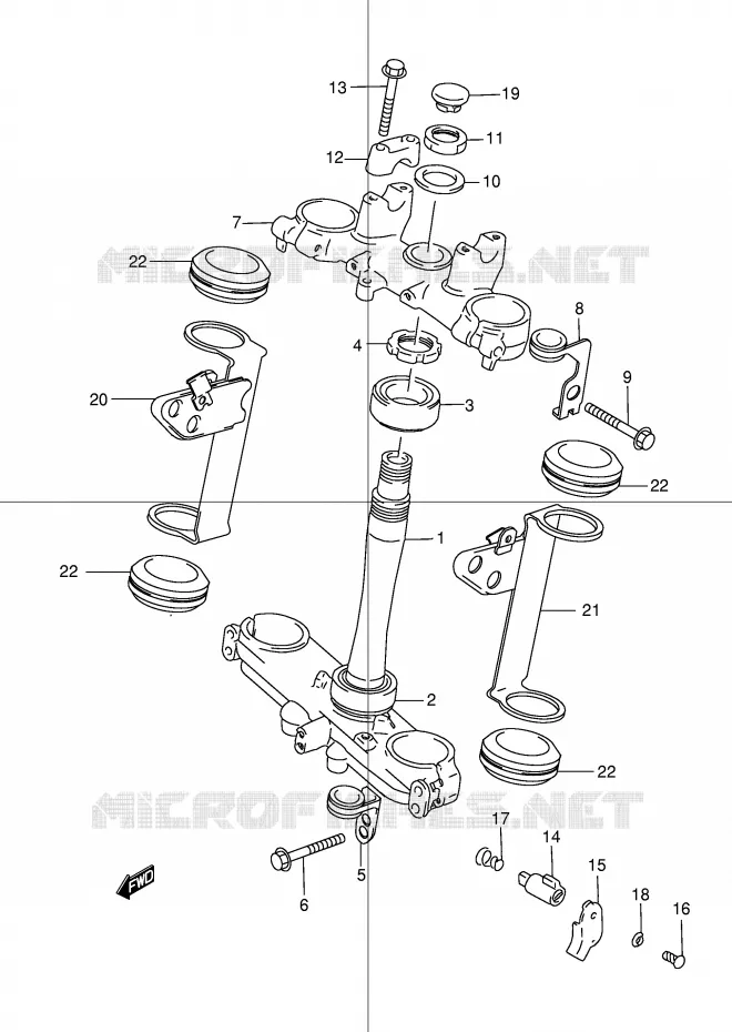 STUURKOLOM Suzuki MOTO 250 DR 1999  DR250RX(E24)