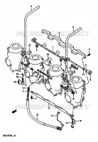 CARBURETOR AANSLUITINGEN (MODELE L) MOTOR/TRANSMISSIE 750 suzuki-motorfietsen GSX-R 1990 DP012929